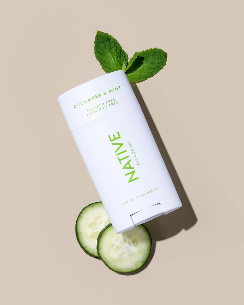 Native Natural Deodorant, Cucumber & Mint, Aluminum Free, 75 g