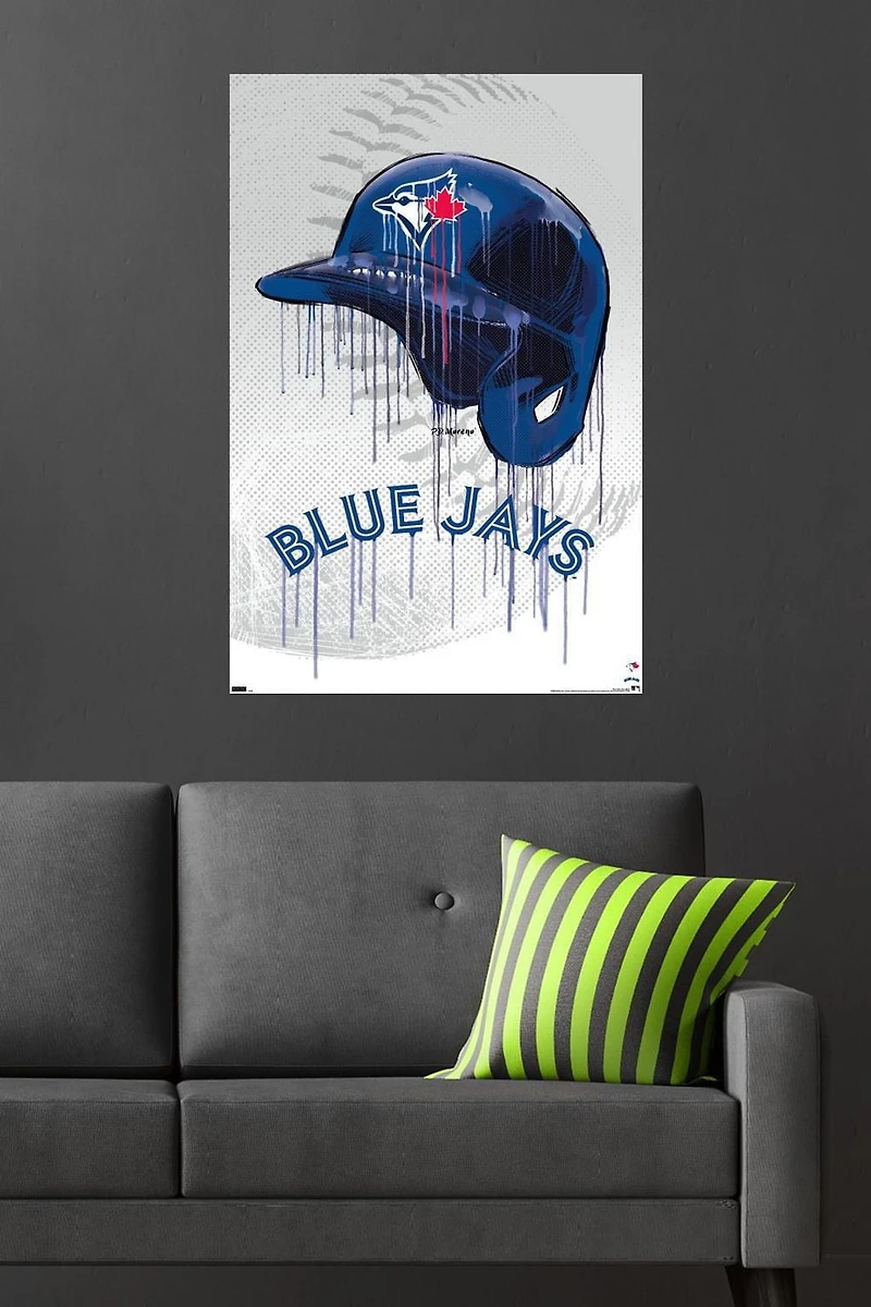 MLB Toronto Blue Jays - Drip Helmet 22 Wall Poster, 22.375" x 34"