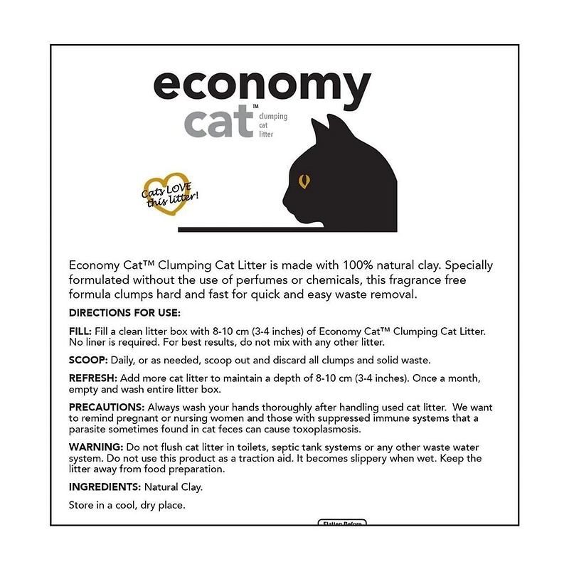 Economy Cat Litière Agglomérante pour chats