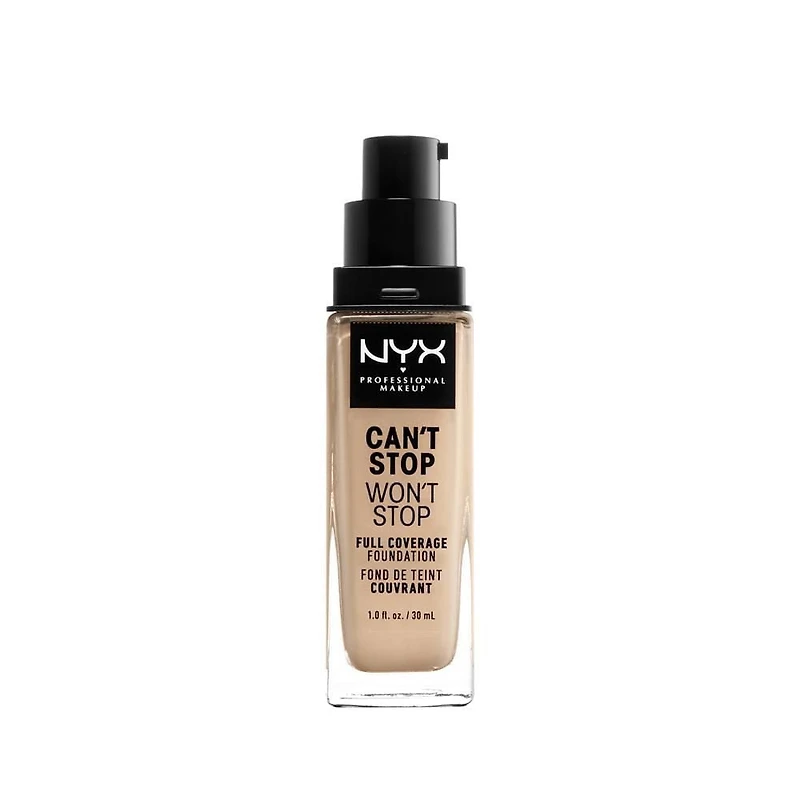 NYX Professional Makeup Can't Stop Won't Stop Fond de teint couvrance Totale, 30 mL Fond de Teint