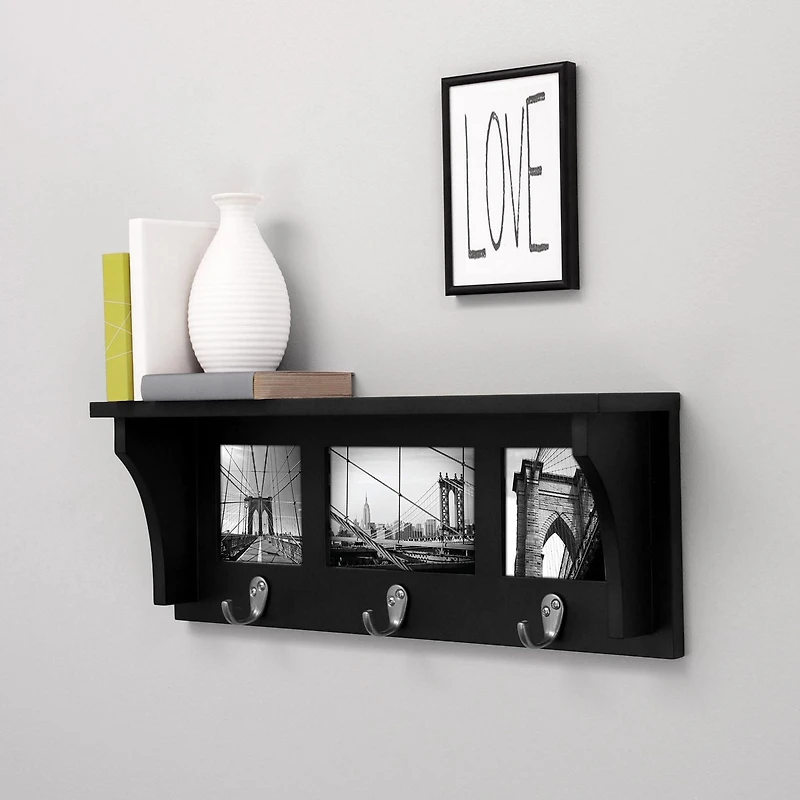 kieragrace Riley Collage Shelf, 3 Hooks