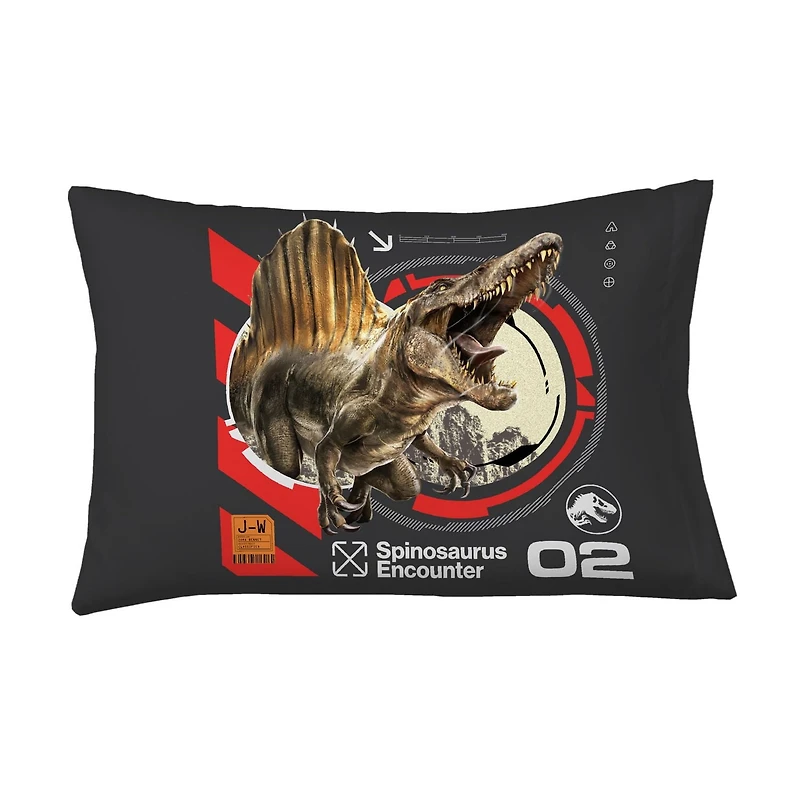 Ensemble de draps pour lit 1 place Monde Jurassique "Triple Team" Ens de draps pout lit Jurassic