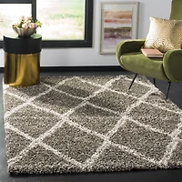 SAFAVIEH Hudson Adella Geometric Diamonds Shag Area Rug