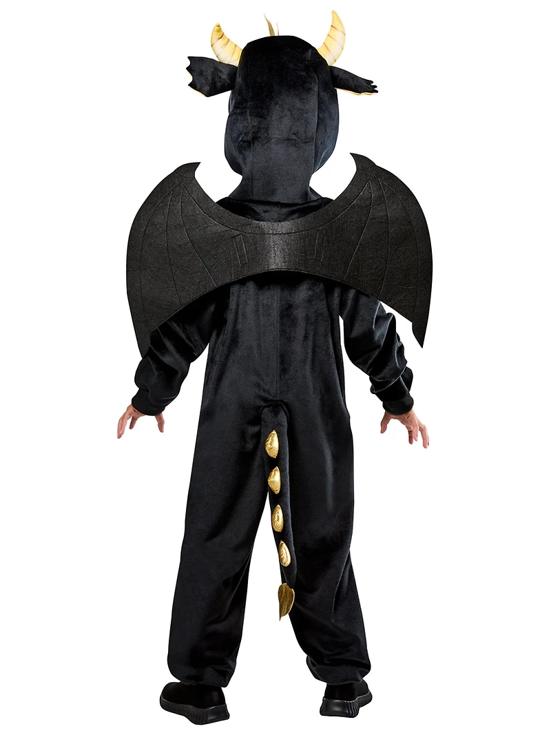 Costume Tout-Confort de Dragon Noir pour Enfants par Rubies, Unisexe