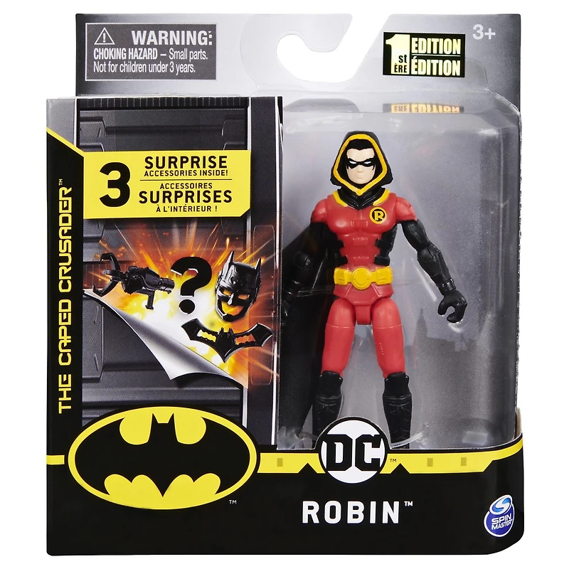Batman 4-inch Robin Action Figure with 3 Mystery Accessories, Mission 3