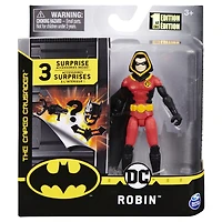 Batman 4-inch Robin Action Figure with 3 Mystery Accessories, Mission 3