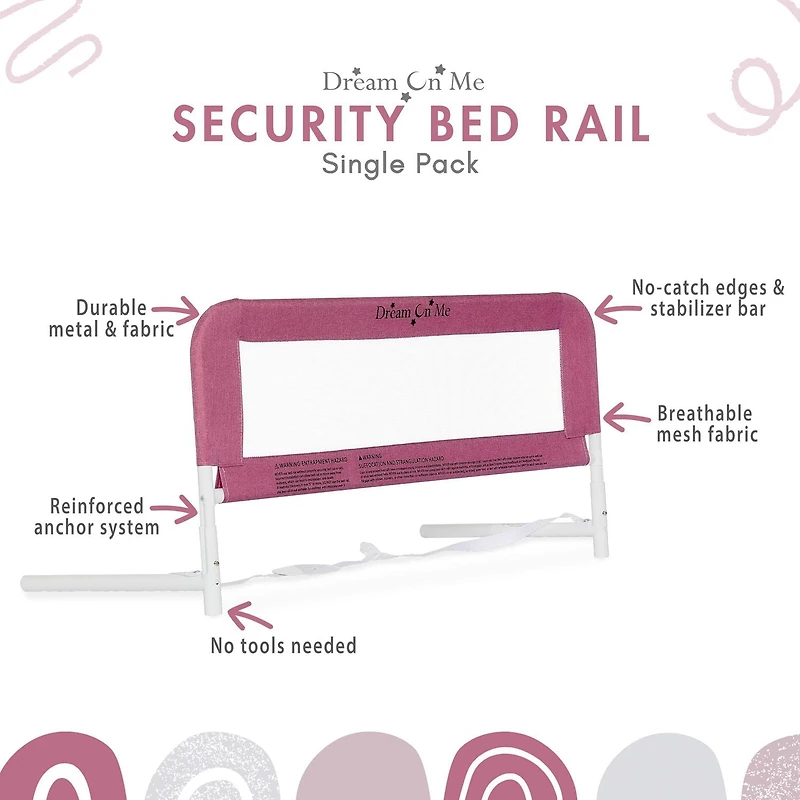 Dream On Me Mesh Security Bed Rail