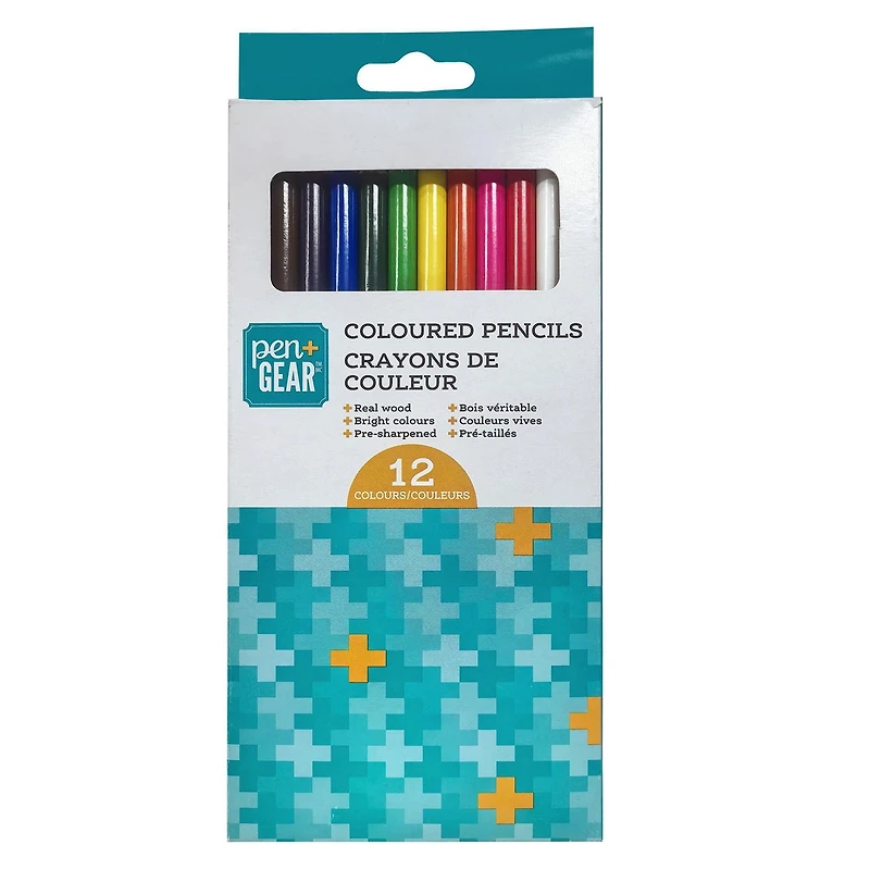 PEN+GEAR  12 Crayons De Couleur emballés dans une boîte en papier 12CT CRAYONS DE COULEUR