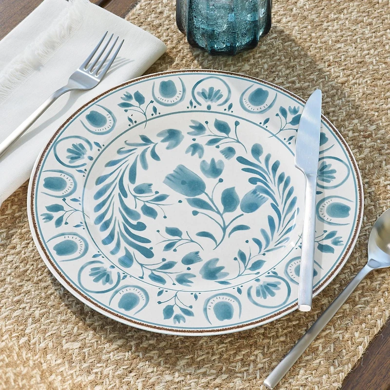 Service de table en mélamine et bambou bleu Better Homes & Gardens 12 pièces