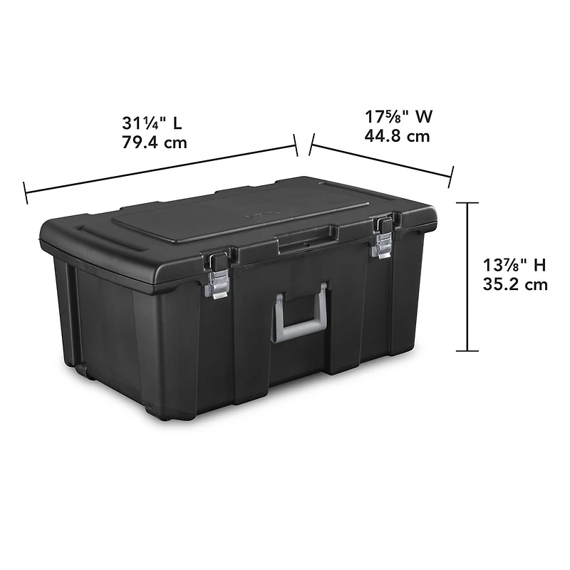 Coffre de rangement Footlocker de Sterilite en noir