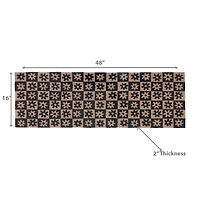 Coir Door Mat Garden Moroccan Pattern 16 X 48