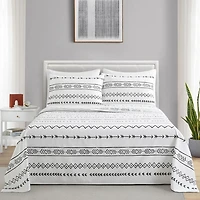 Marina Decoration Ultra Soft Silky Deep Pocket Rich Printed Bedding Rayon from Bamboo All Season Sheet Set with Pillowcases, Simplify Modern Geometric Pattern