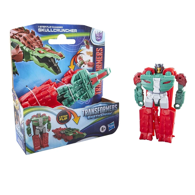 Transformers EarthSpark 1-Step Flip Changer Skullcruncher