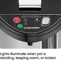 Chefman 5.3 Liter Electric Hot Water Pot with Safety Lock - Stainless Steel, New, 5.3 Liter Hot Water Dispenser