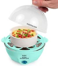 Cuiseur d'oeufs électrique Retro Premium, capacité de 7 oeufs, Aqua