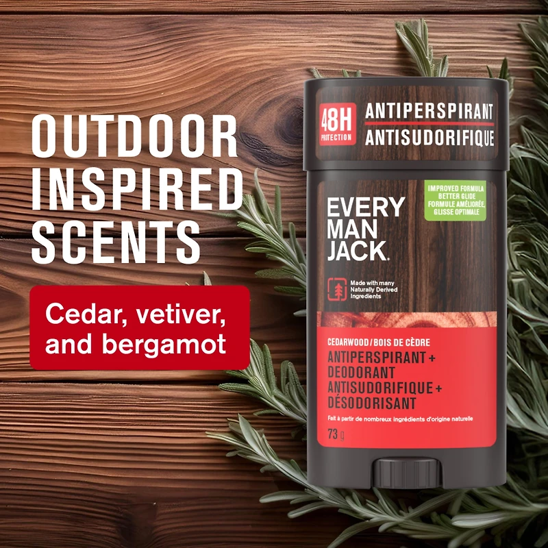 Every Man Jack Antisudorifique Désodorisant Bois De Cèdre 73 Grammes