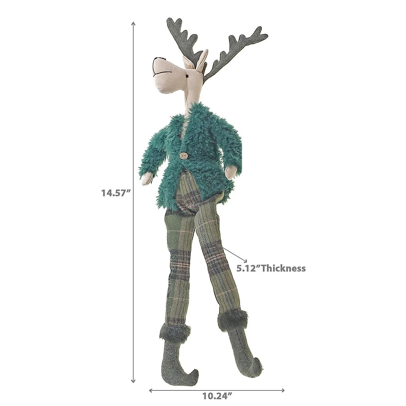 Gardienne En Peluche De Renne À Veste Verte