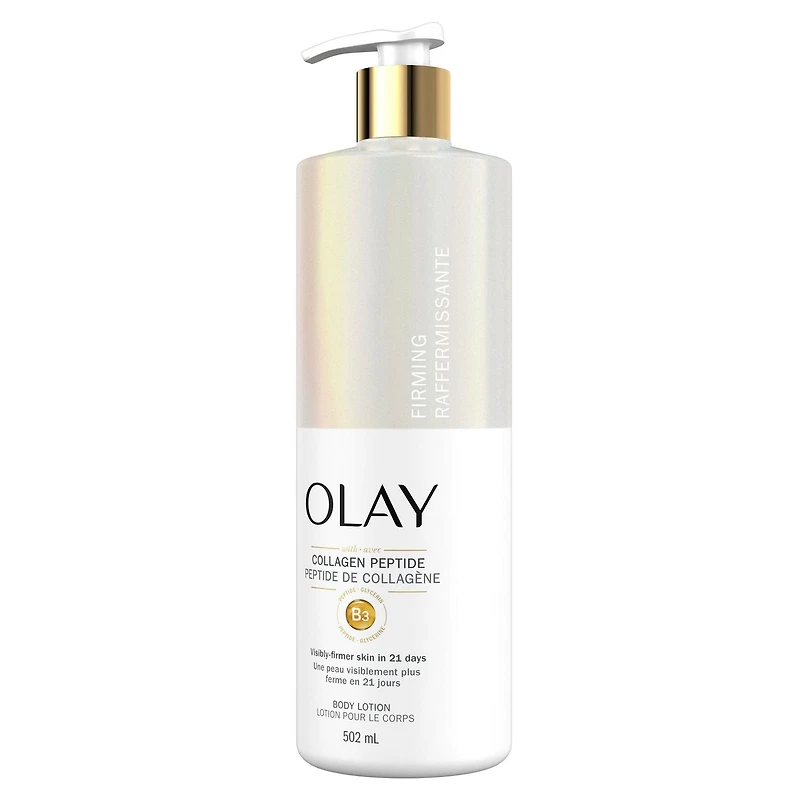 Lotion pour le corps raffermissante et hydratante Olay avec collagène, pompe de