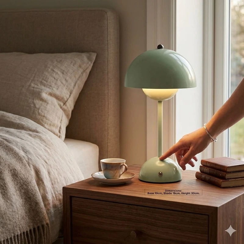 Lampe de table Nico Anko, Olive Métal