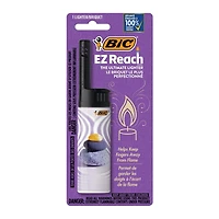 Briquets BIC EZ Reach, Le briquet longue tige parfait (1,45 po), couleurs assorties, paquet de 1
