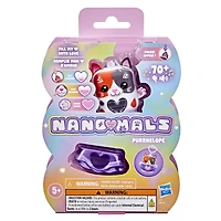 Hasbro Nano-mals Purrnelope la chatte tricolore, compagnon électronique