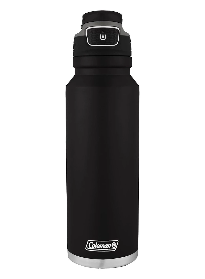 Coleman FreeFlow AUTOSEAL® 1.2L Bouteille D'eau Isolée En Acier Inoxydable, Noir 40oz/1.2L, Sans BPA