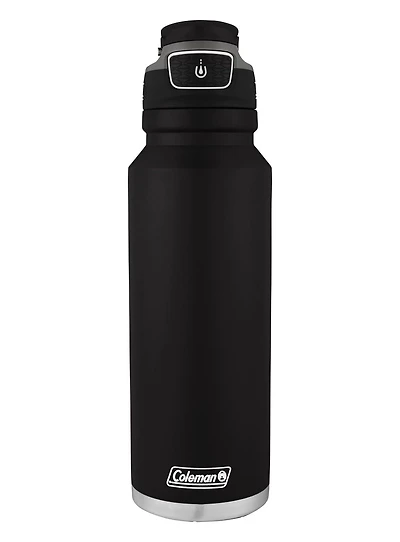 Coleman FreeFlow AUTOSEAL® 1.2L Bouteille D'eau Isolée En Acier Inoxydable, Noir 40oz/1.2L, Sans BPA