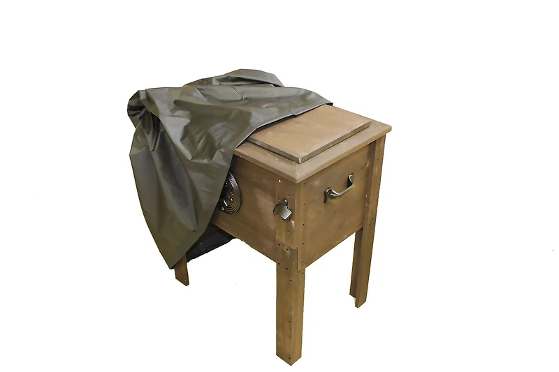 53QT Rustic Wood Cooler