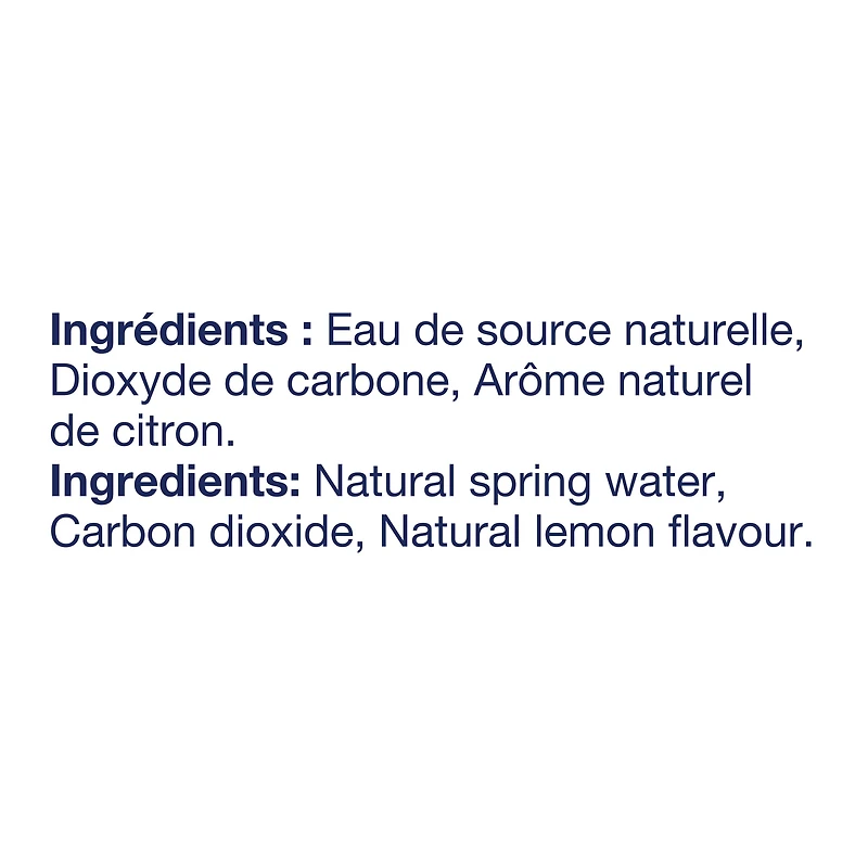 Montellier Eau de source naturelle gazeuse au citron 6 x 1 L, Bouteilles 6 x 1 L