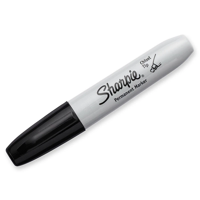 Marqueurs Permanents Sharpie Chisel, noir 4 unités