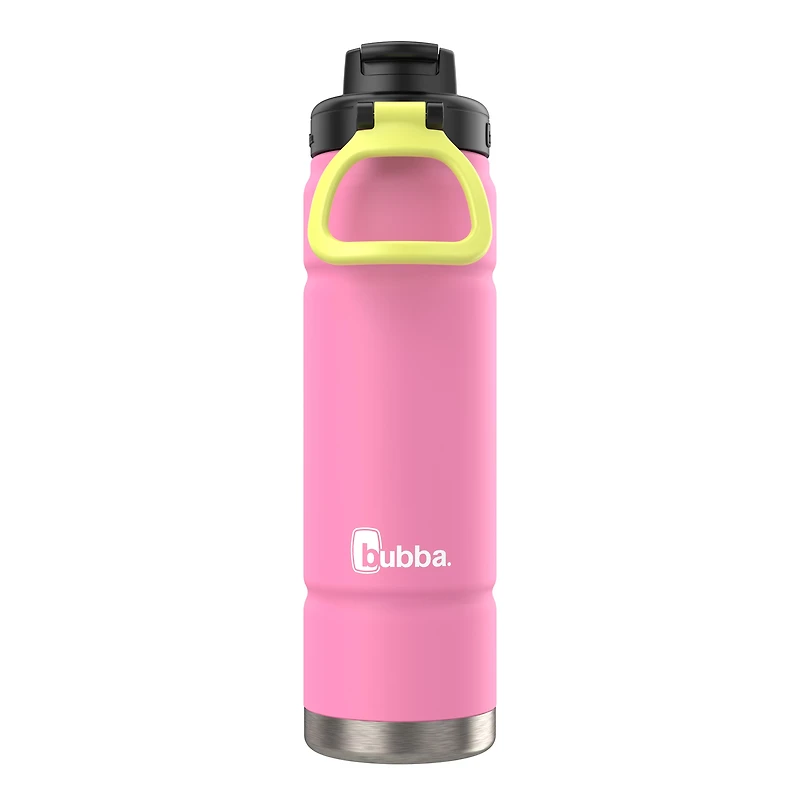 Bouteille d'eau bubba Trailblazer, acier inoxydable, isolation sous vide, 709 mL (40 oz), couvercle avec paille, azalée