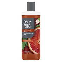 Gel douche pour réparer la peau sèche sous la douche, Dove Men+Care  Orange sanguine + Sauge avec des nettoyants et des hydratants à base de plante 532 ml Nettoyant Corporel