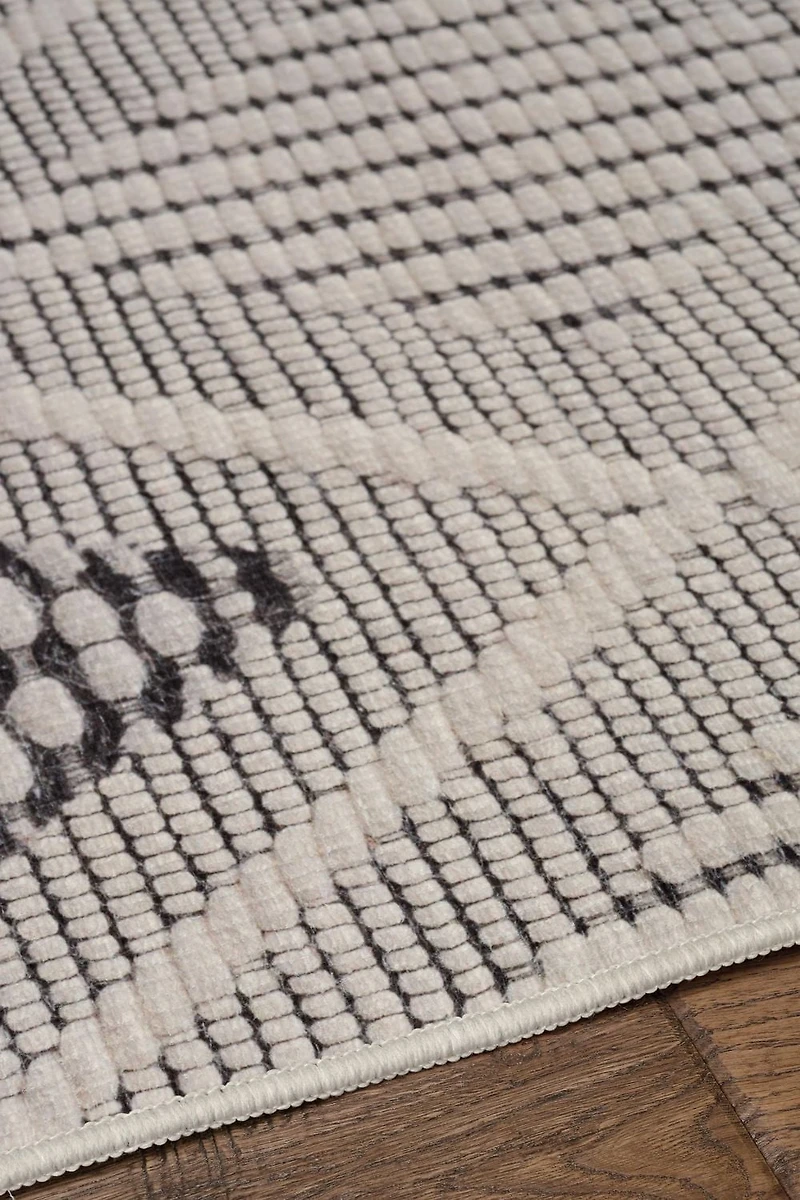Tapis d'appoint Mirage Marko crème et gris de 3 pi x 5 pi
