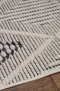 Tapis d'appoint Mirage Marko crème et gris de 3 pi x 5 pi