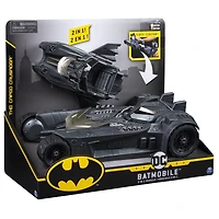 BATMAN, Véhicule transformable 2-en-1 Batmobile et Batbateau, à utiliser avec les figurines articulées BATMAN de 10 cm