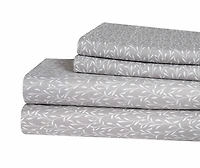 4 Piece Printed Microfibre Sheet Set