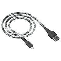 Câble tressé Lightning vers USB-A de 1,8 m/6 pi de Onn. Transfère pendant chargement