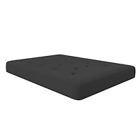 Matelas futon à ressorts ensachés de 8 po Trule de Signature Sleep, simili-lin de polyester, format deux places, gris-taupe
