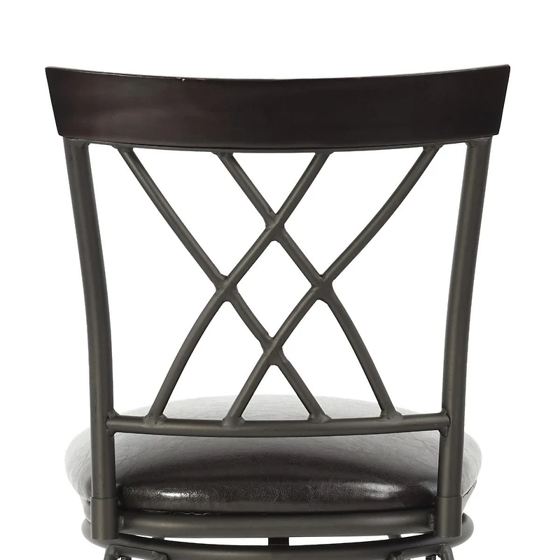 Homylin Swivel Counter Height PU Bar Stools Set of 2, 24inch