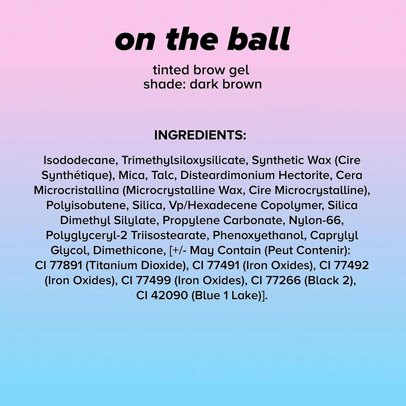 Lottie London - On The Ball en brun foncé - Fixing Fiber Tinted Brow Gel - 0.10 Fl oz