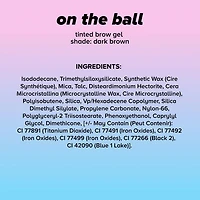 Lottie London - On The Ball in Dark Brown - Fixing Fiber Tinted Brow Gel - 0.10 Fl oz