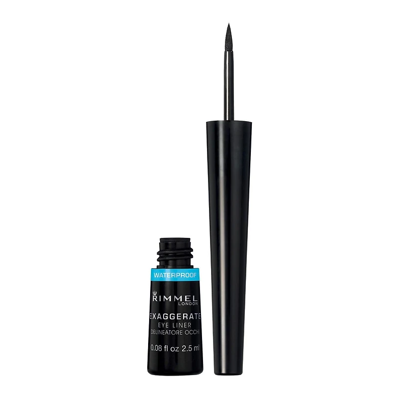 Rimmel Traceur liquide précision Scandaleyes Exaggerate, formule longue tenue jusqu’à 16 heures, 100% Sans Cruauté Traceur intensément pigmenté