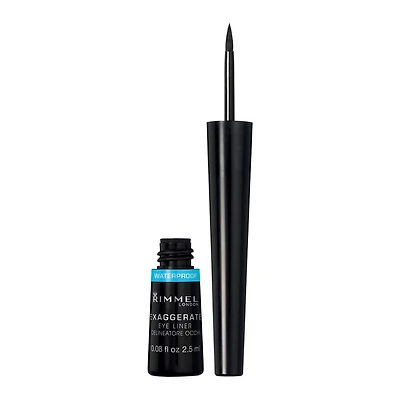 Rimmel Traceur liquide précision Scandaleyes Exaggerate, formule longue tenue jusqu’à 16 heures, 100% Sans Cruauté Traceur intensément pigmenté
