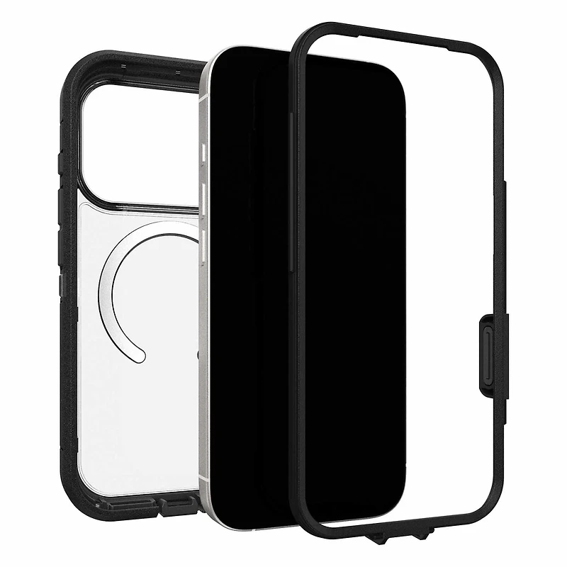 OtterBox Defender Pro XT Clear MagSafe Case w/Camera Control Dark Side (Black) for iPhone 17( Pro 6.3)