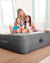 INTEX 18" Queen TruAire TPU Comfort-Plush Airbed w/ Built-in Pump; Lightweight, PVC-Free, with 2-Year Warranty