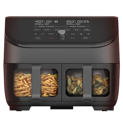 Friteuse à air double Instant Pot Vortex™ Plus avec ClearCook, 8 pintes, noire