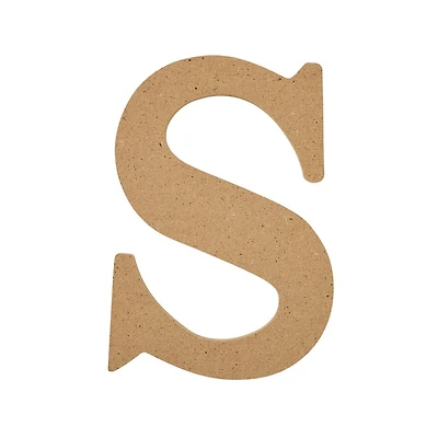 Plaid Unfinished Wood 5" Letter, S, Wood Letter