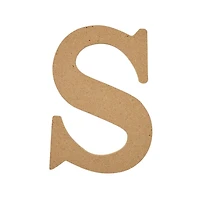 Plaid Unfinished Wood 5" Letter, S, Wood Letter