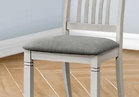 Monarch Specialties Dining Chair, 38" Height, Set Of 2, Side, Upholstered, Kitchen, Dining Room, Antique Grey, Grey Fabric, Transitional