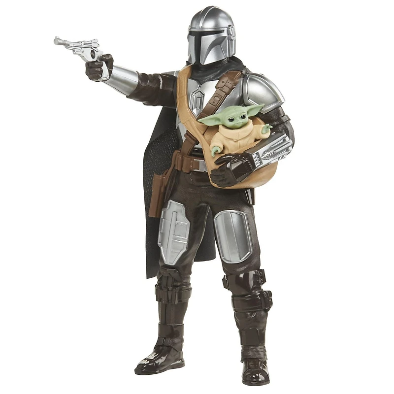 Star Wars Galactic Action The Mandalorian & Grogu, figurines électroniques interactives de 30 cm